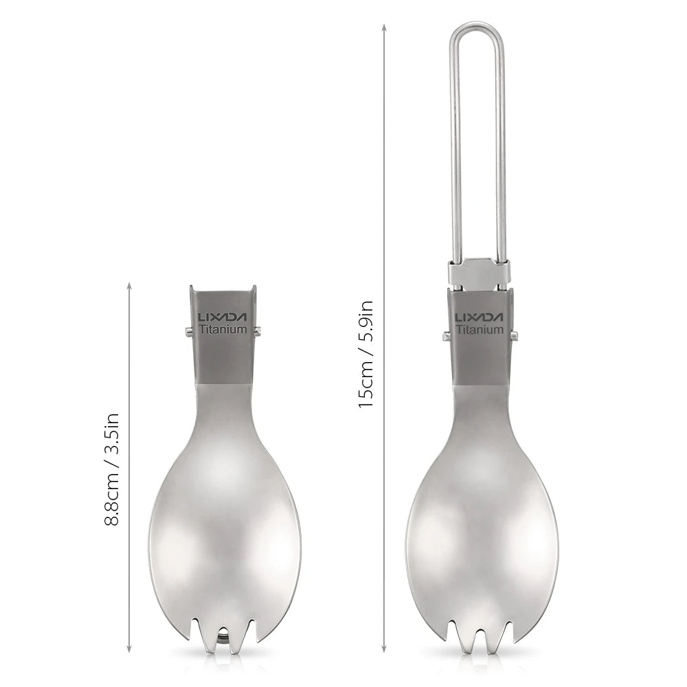 Valgymo reikmenys stovyklavimui šaukštas ir šakutė