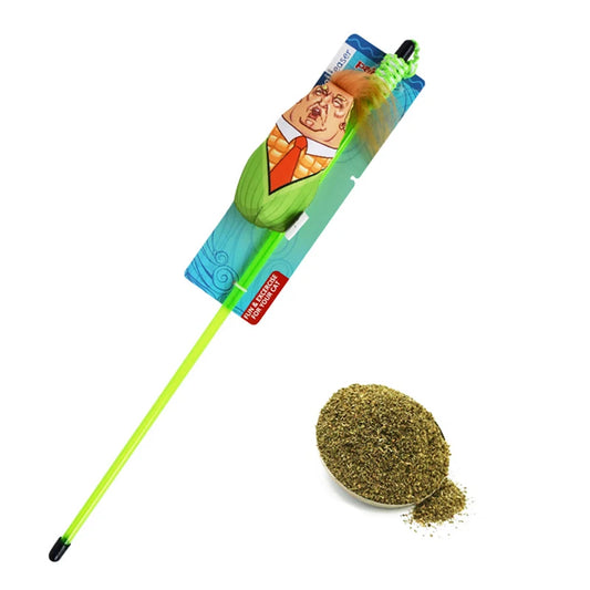 Interactive Cat Toys Feather Cat Toys Funny Design Catnip Filled Cartoon Cat Teething Chew Plush Toy Kitten Toys