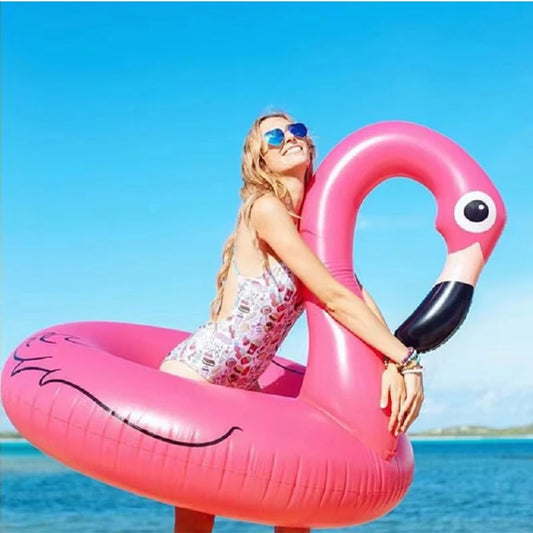 Inflatable Flamingo Swimming Ring for Adult Teens Swimming Circle Floating Ring Inflatable Pool Floats Toys Beach Party