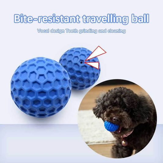 Dog Toys Bite Resistant Interactive Throwing Sound Honeycomb Balls Round Easy Rolling Toys Teeth Grinding Cleaning Pet Products