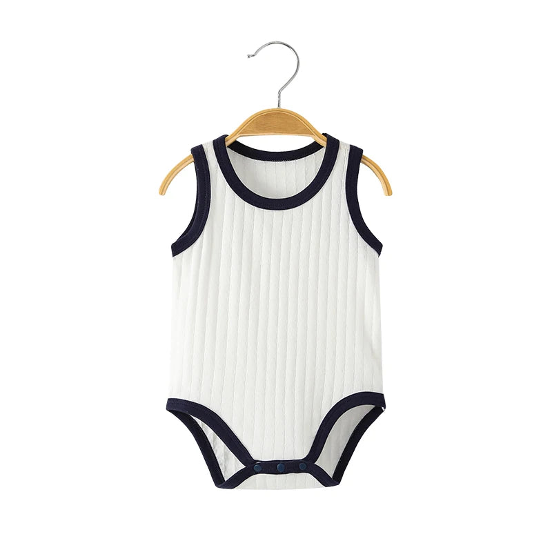 Seamless Sewing Baby Sleeveless Baby Bodysuit Summer Breathable Baby Boy Clothes Newborn Baby Clothes Girl Infant Baby Rompers