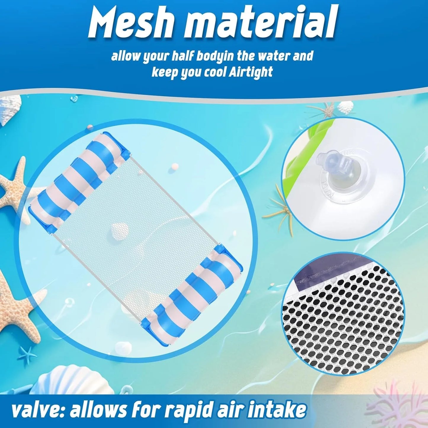 Pool Float Cylindrical Striped Swimming Ring Pool Inflatable Dual Tube Suitable for Pools Multi-Purpose Water Pool Float