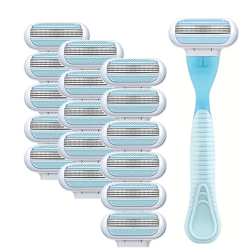 Moteriškas skutimosi peiliukas su papildomom galvutėm