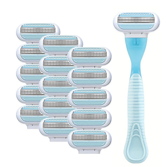 Moteriškas skutimosi peiliukas su papildomom galvutėm