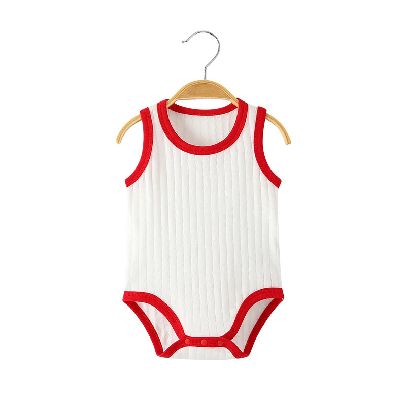 Seamless Sewing Baby Sleeveless Baby Bodysuit Summer Breathable Baby Boy Clothes Newborn Baby Clothes Girl Infant Baby Rompers