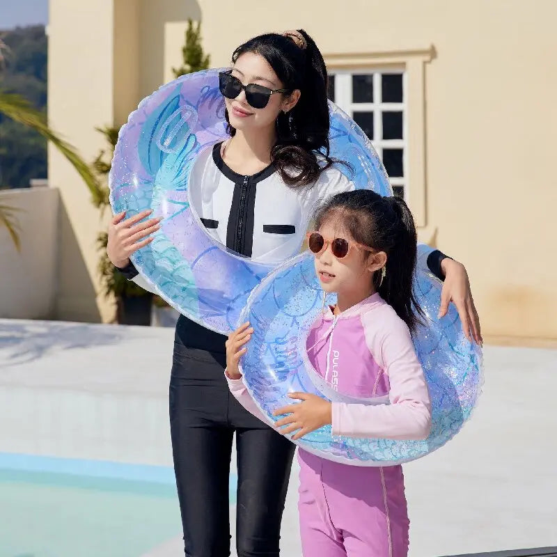 Rooxin Mermaid Swimming Ring Inflatable Pool Float For Adult Kids Swimming Circle Baby Swim Tube Water Play Swimming Pool Float