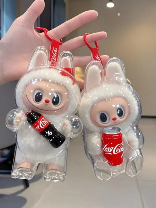 Permatomas dėklas labubu lėlei