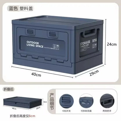 Camping storage box, trunk organizer, camping picnic camping box, car folding outdoor bench and chopping board