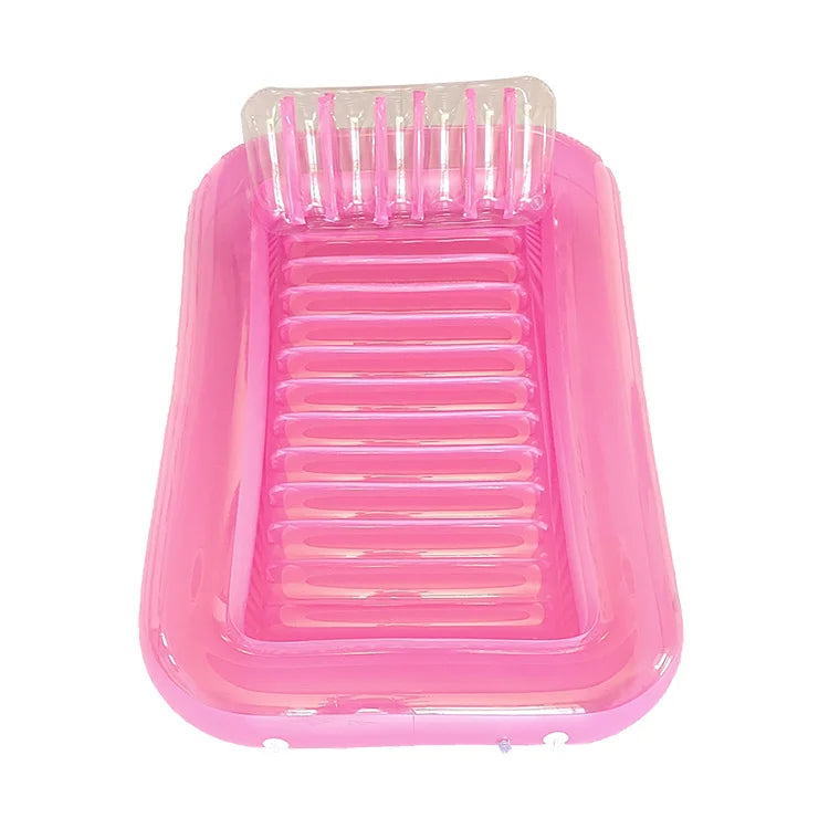 Inflatable Tanning Pool Float Swimming Pool Inflatable SunTan Tub Lounger Mattress