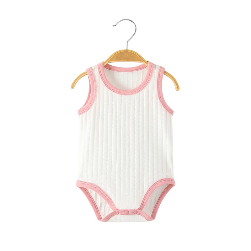 Seamless Sewing Baby Sleeveless Baby Bodysuit Summer Breathable Baby Boy Clothes Newborn Baby Clothes Girl Infant Baby Rompers