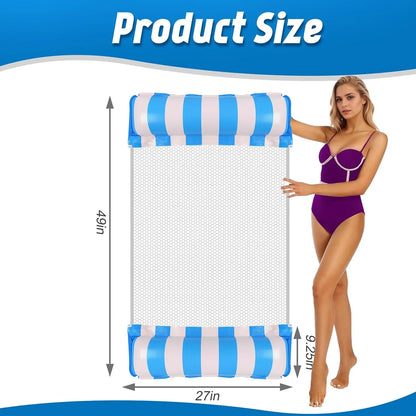 Pool Float Cylindrical Striped Swimming Ring Pool Inflatable Dual Tube Suitable for Pools Multi-Purpose Water Pool Float