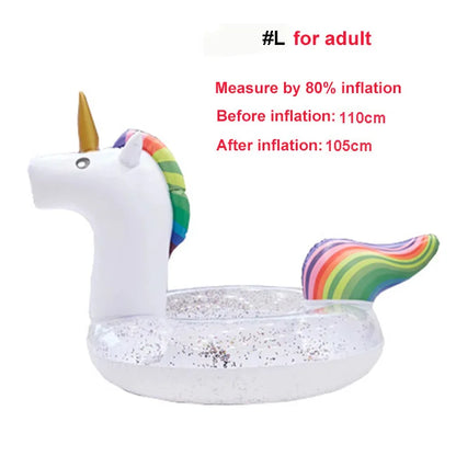 Inflatable Flamingo Swimming Ring for Adult Teens Swimming Circle Floating Ring Inflatable Pool Floats Toys Beach Party