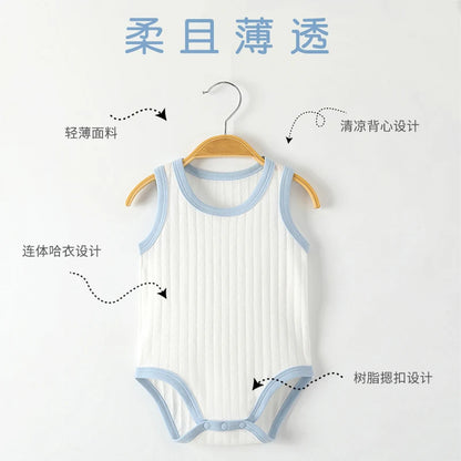 Seamless Sewing Baby Sleeveless Baby Bodysuit Summer Breathable Baby Boy Clothes Newborn Baby Clothes Girl Infant Baby Rompers
