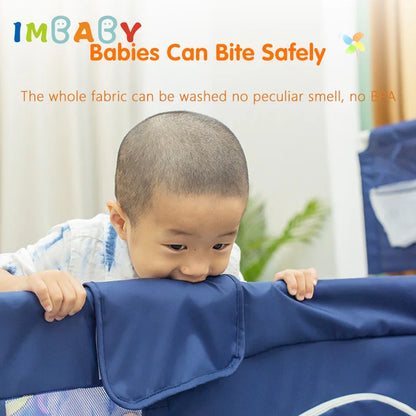 IMBABY Baby Playpens Cartoon Baby corral With Protective Angle Baby Playground Safety Activities for Baby Balls Pool Park