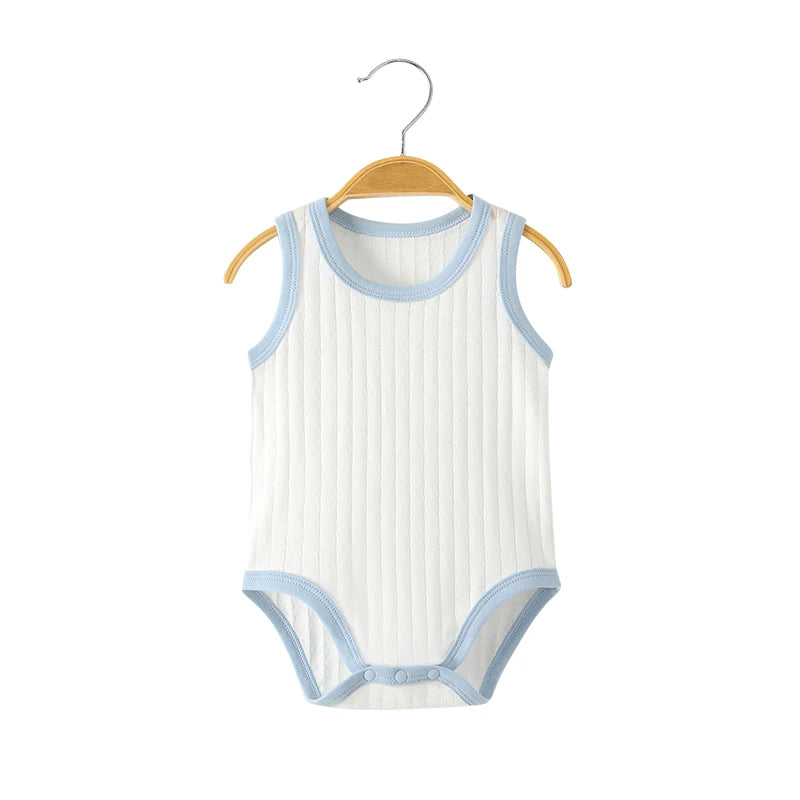Seamless Sewing Baby Sleeveless Baby Bodysuit Summer Breathable Baby Boy Clothes Newborn Baby Clothes Girl Infant Baby Rompers