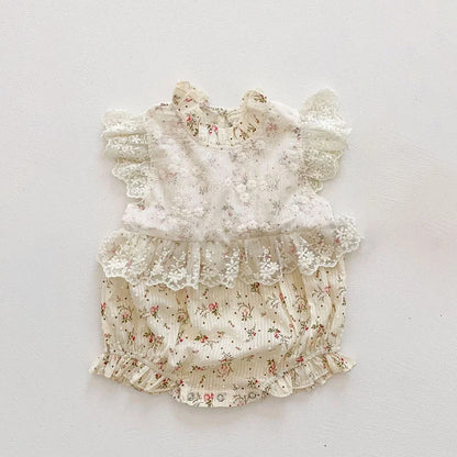 Spring Baby Girl Rompers Floral Baby Outfits Cotton Newborn Baby Jumpsuit Baby Girl Summer Clothes