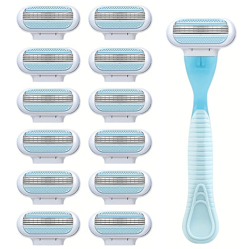 Moteriškas skutimosi peiliukas su papildomom galvutėm