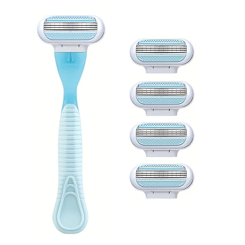 Moteriškas skutimosi peiliukas su papildomom galvutėm