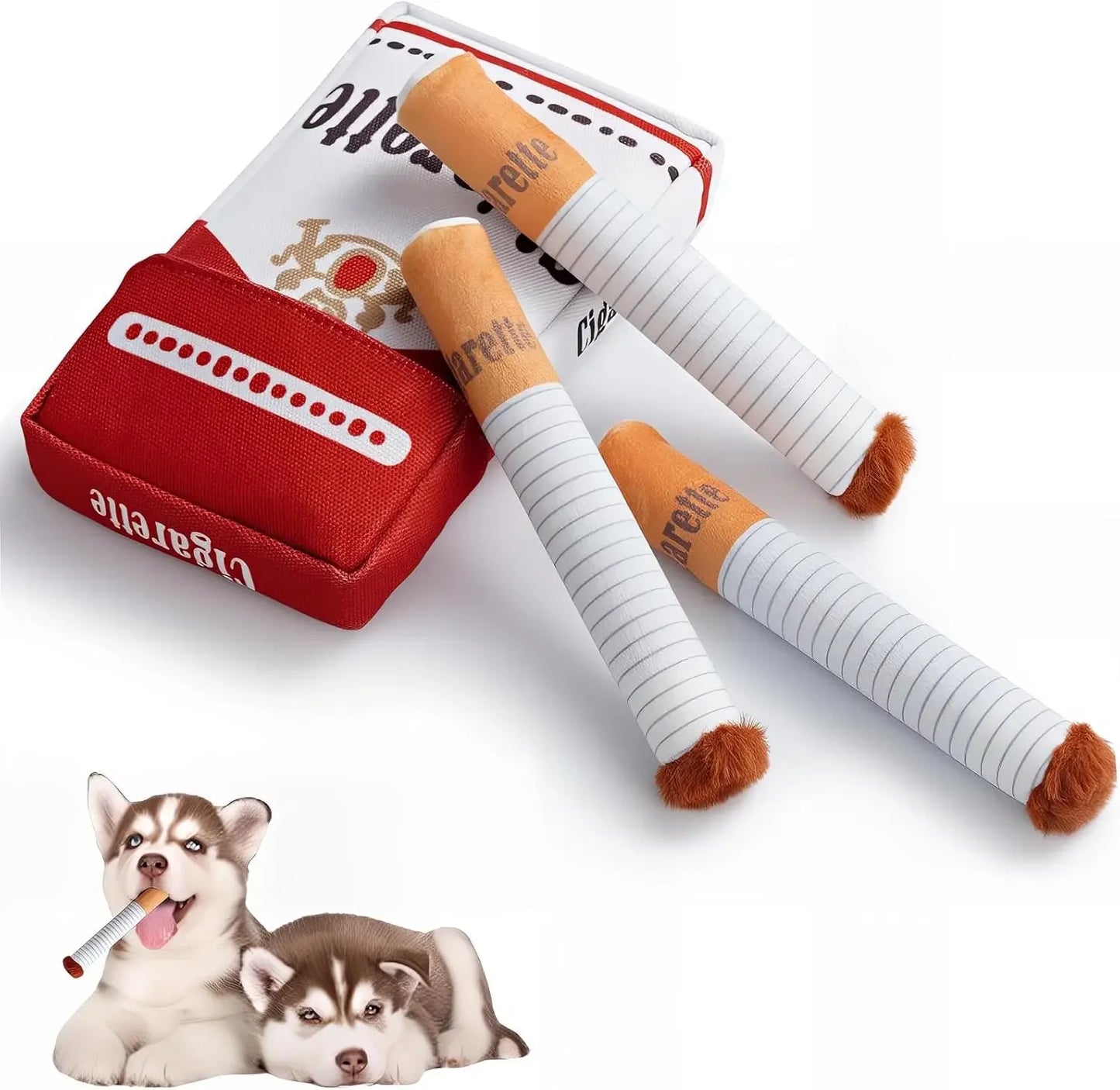 Pliušinis žaislas šunims - CIGARETĖS
