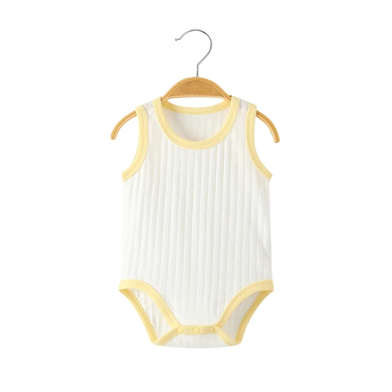 Seamless Sewing Baby Sleeveless Baby Bodysuit Summer Breathable Baby Boy Clothes Newborn Baby Clothes Girl Infant Baby Rompers