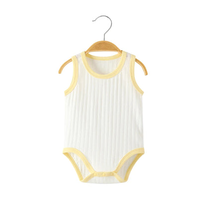 Seamless Sewing Baby Sleeveless Baby Bodysuit Summer Breathable Baby Boy Clothes Newborn Baby Clothes Girl Infant Baby Rompers